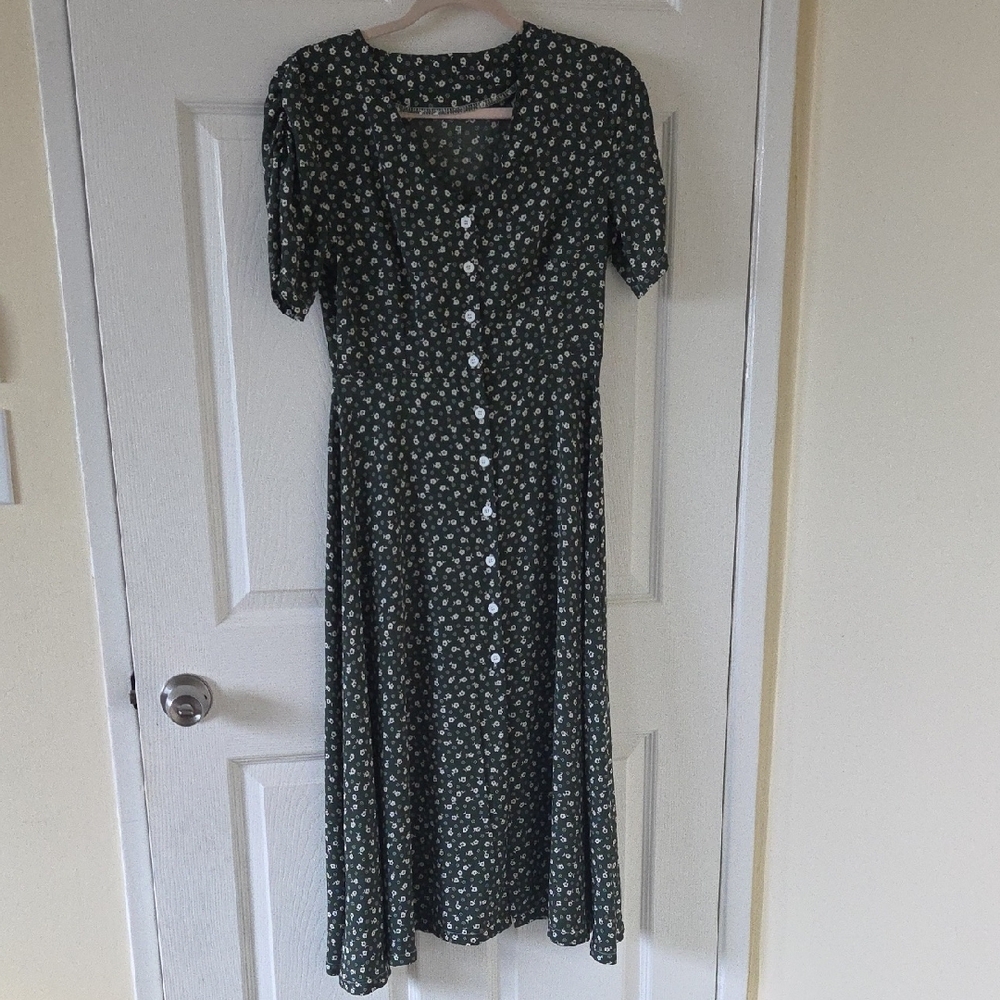 Floral Green Dress